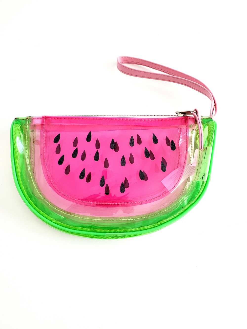 Watermelon Wristlet Clutch in Pink & Green